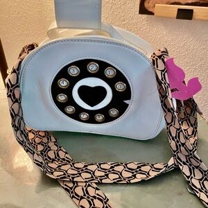White Retro Telephone Handbag